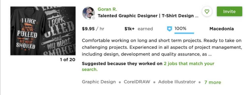 T Shirt Graphic Designers for Hire on Upwork