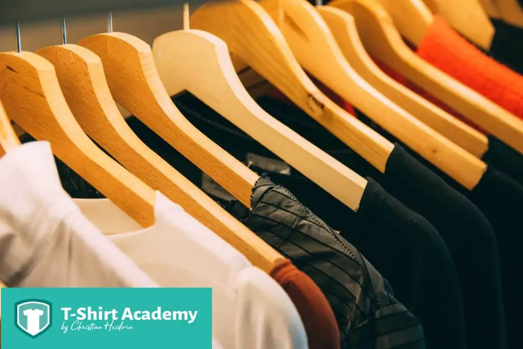 Image of neutral color shirts for print on demand business